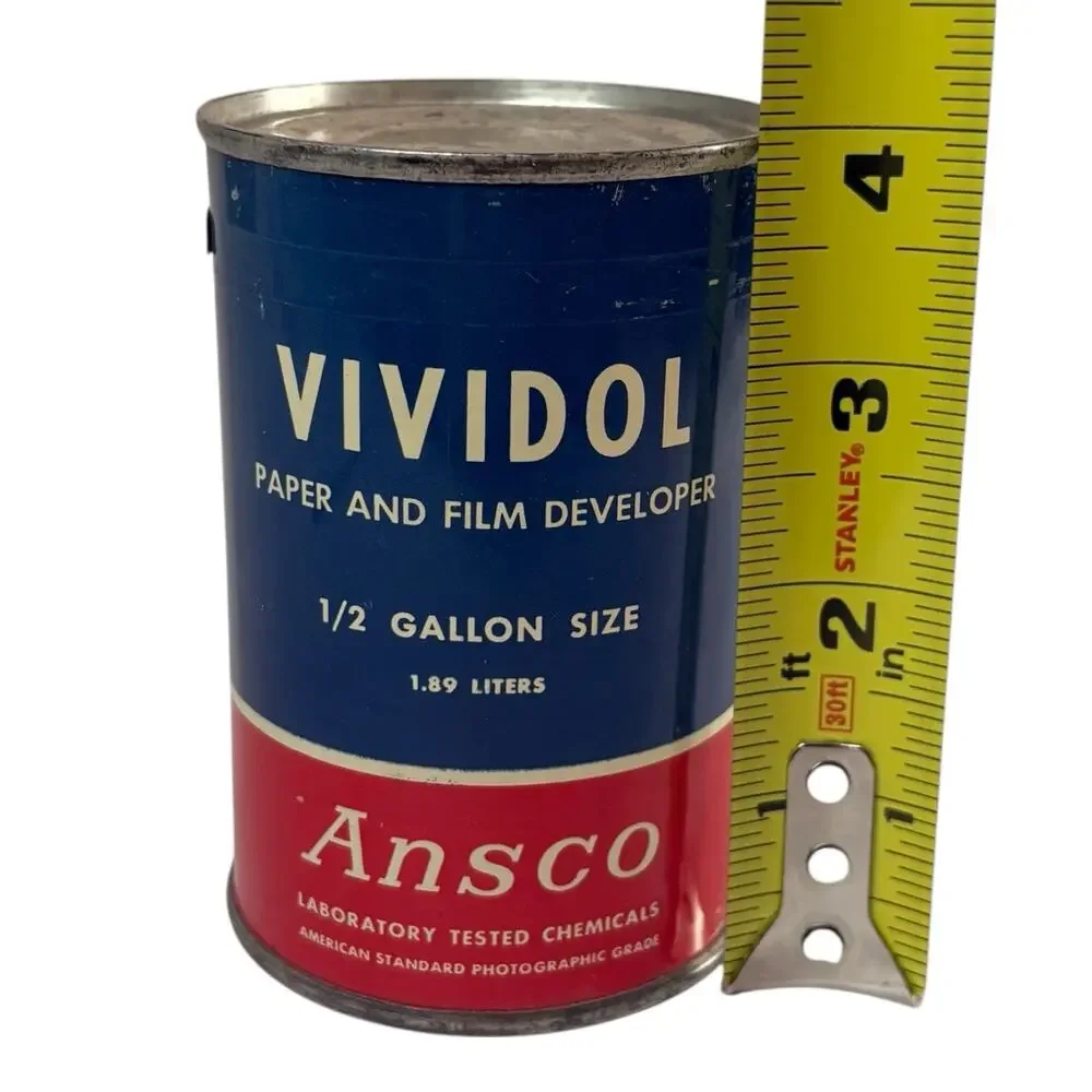 SEALED VTG Ansco Vividol Paper and Film Developer 1/2 Gallon Size 1.89 Liters